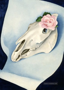  georg - Pferdeschwanz mit Pink Rose Georgia Okeeffe Amerikanische Moderne Precisionismus